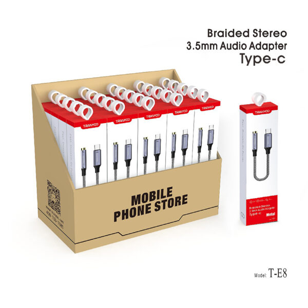 TRANYOO T-E8/ TYPE-C TO 3.5mm(F)