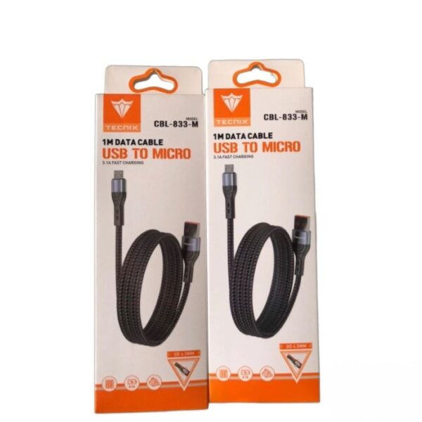 CBL833M Tecnix micro cable 3.1A 1M