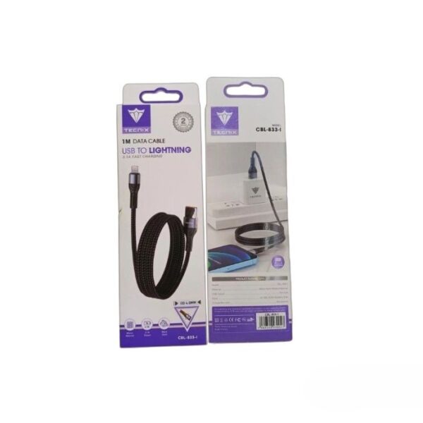CBL833I Tecnix lightening cable 3.1A 1M