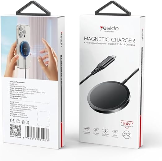 Yesido DS21 15W Magnetic Wireless Charger