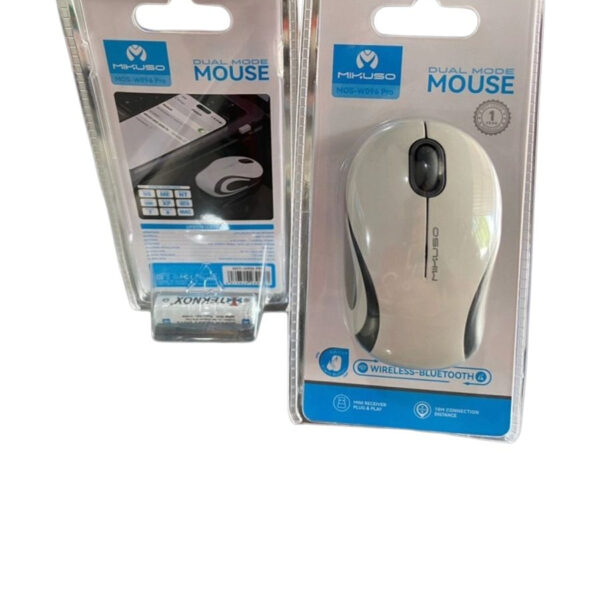 MIKUSO Mouse Bluetooth Wireless | PC Laptop Black White Small MOS-W096