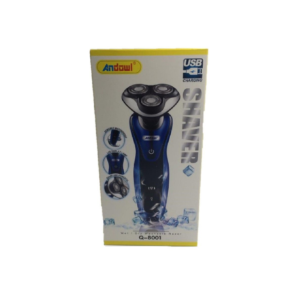 Andowl Wet/Dry Washable Razor Shaver Q-8001