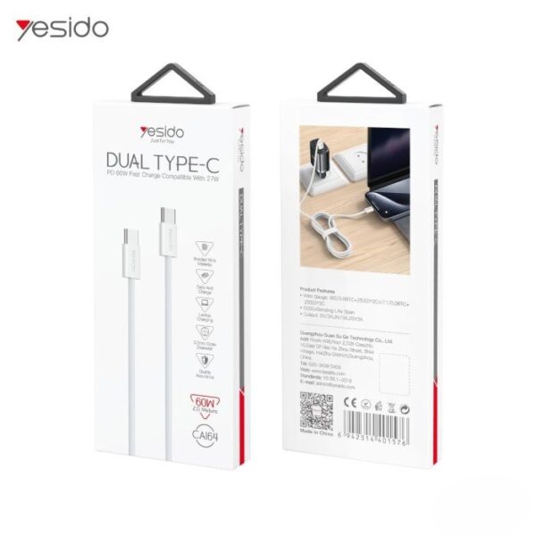 Yesido PD 60W Type-C to Type-C Data Cable
