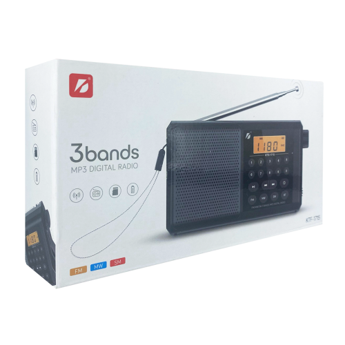 3Bands FM/MW/SM Rechargeable Digital Radio