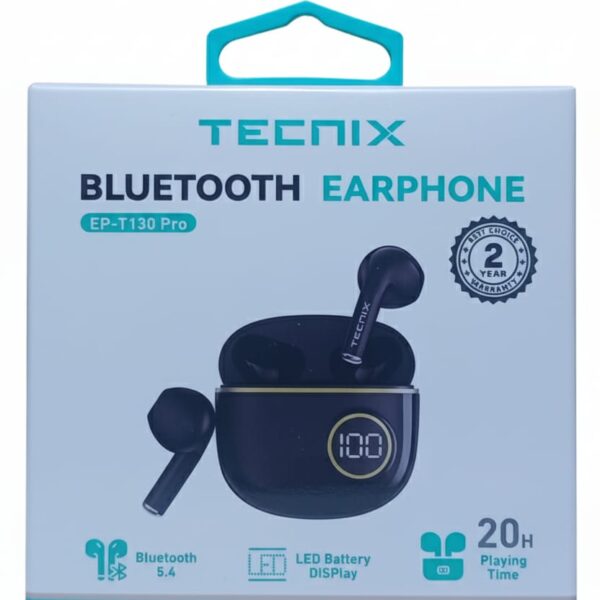 TECNIX EP-T130 PRO BLACK BLUETOOTH EARPHONES