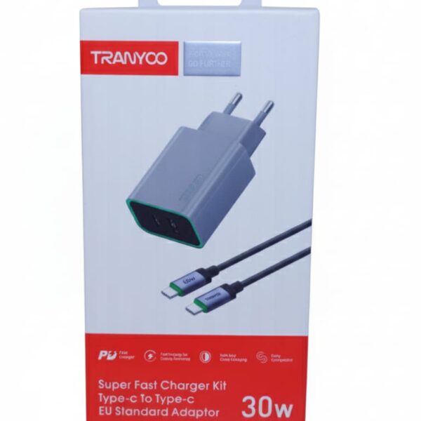 TRANYOO T-EU13 C 30W SUPER FAST CHARGER FOR TYPE C