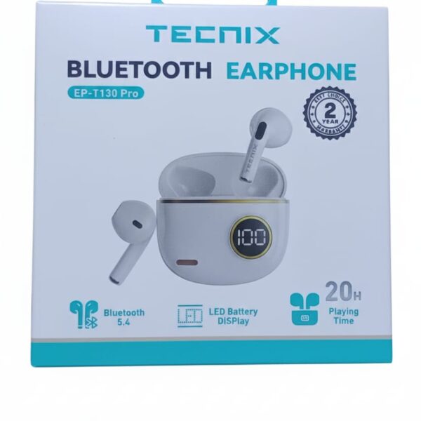 TECNIX EP-T130 PRO WHITE BLUETOOTH EARPHONES