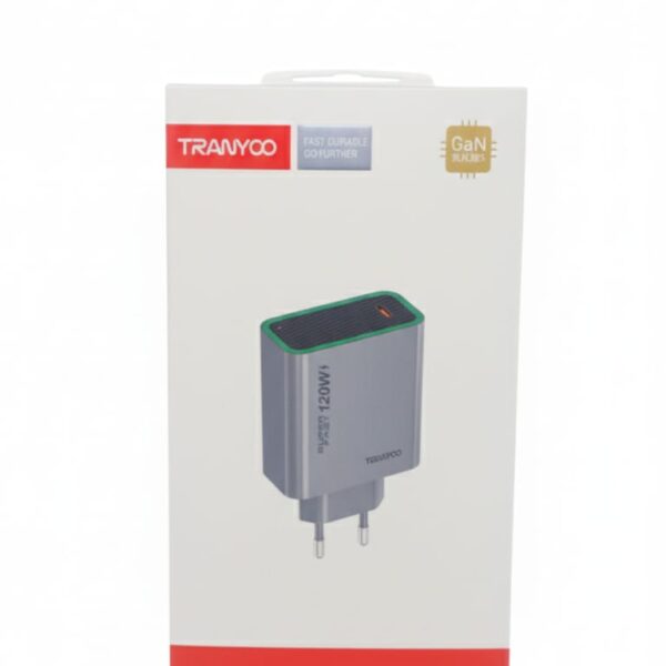 TRANYOO T-EU8 120W TYPE C SUPER FAST CHARGING ADAPTER
